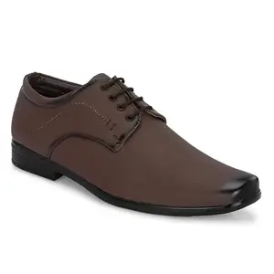 Leepeeter Formal Shoe for Men's Comfortable, Shock Absorbant & Slip-Resistant Formal Shoe Brown (6)