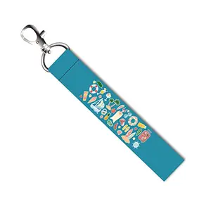 ISEE 360® Beach Theme Lanyard Bag Tag with Swivel Lobster for Gift Luggage Bags Backpack Laptop Bags Travelers Students Worker L X H 5 X 0.8 INCH