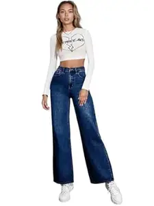 KOTTY Women’s High-Waist Straight-Fit Denim Jeans – Style and Fashionable Casual Wear