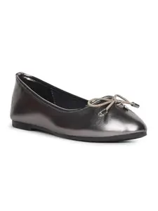 Bata Women's Ballerina Shoes | Comfortable and Stylish Casual Ballet Flats for Everyday Wear | Lightweight Design | Perfect for Work, Outings, and Daily Use Grey