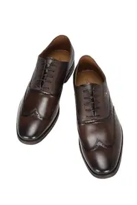 Louis Philippe Men Brown Oxford Shoes