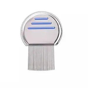 Metal Teeth Stainless Steel All Hair Type Head Lice Nit & Egg Easy to Use Reusable Comb for School Kids