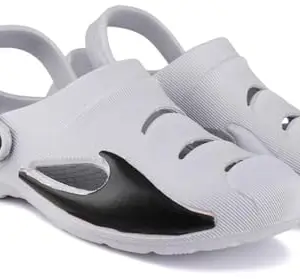 Pampy Angel Combo Pack of 2 Slipper/Flip Flops/Slides/Clogs/Sandals for Men,(Cl-900-White,Clog-700-Grey),7 (UK/India)