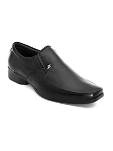 FASHION VICTIM 3001 Men's Black Genuine Leather Formal Shoes || Casual Shoes || Office Wear Shoes - 8 UK