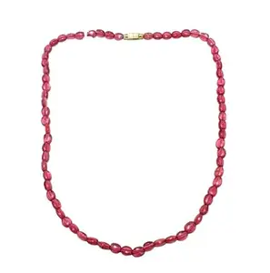 Rajasthan Gems Beaded Necklace Mala Pink Cubic Zirconia CZ Stone Women Gift H942