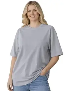 Mack Jonney Women’s Solid T-Shirt | Half Sleeve Crew Neck Cotton Blend Top | Casual Regular Fit Tee-M7310