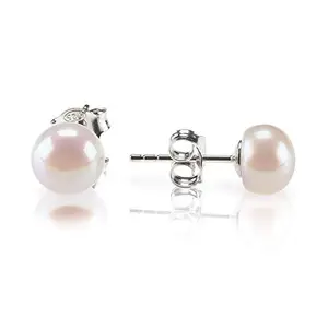 Ananth Jewels Sterling-silver and Pearl Earrings for Women, White