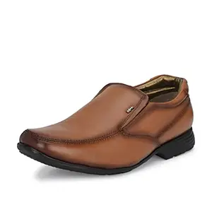HITZ Men's Tan Leather Lace-up Comfort Shoes - 9