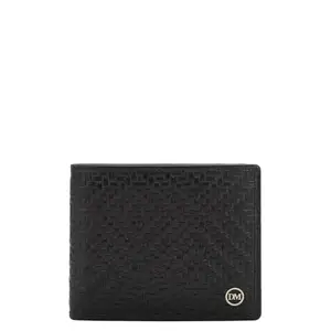 Da Milano RFID Protected Leather Wallet for Men with Card Slot - Black