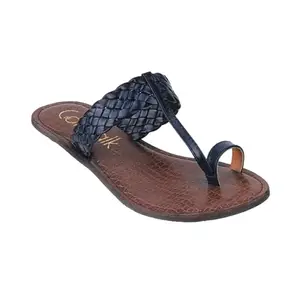 Catwalk Women Stylised Open Back Platforms | For Women & Girls (BLUE,5 UK)