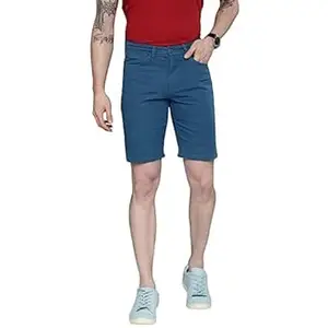 The Indian Garage Co Men Slim Fit Solid Mid-Rise Chino Shorts
