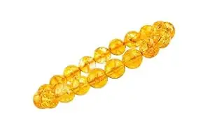 GEMSMANTRA Natural Gemstone 8 mm Bracelet for Men & Women | Stretchable Crystal Beads | Spiritual Meditation Bracelet | Regular & Mahashivratri Energized Variants