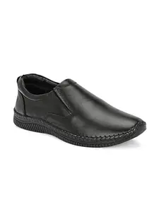 Men's Black Casual and Formal Shoes | Stylish Design | Comfortable & Durable Footwear (GEN-702-BLK-7)