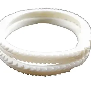 Generic Natural Sankh & Natural Conch Shell Pola Bangles Set for Women (2.4.L, 2.4 Inches)