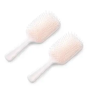 Homestic Hair Brush | Bristles Brush | Hair Brush with Paddle | Detangles Hair Brush | Suitable For All Hair Types | Hair Brush Styling Hair | 2 Piece | XH45BGE | Beige