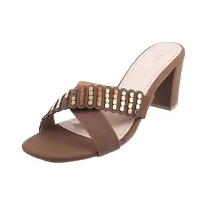 Mochi Women Brown Synthetic Sandals - EU/38 UK/5-40-125