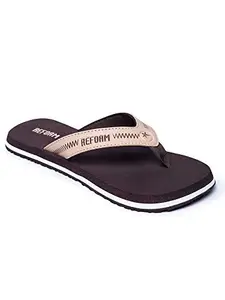 REFOAM Brown Rubber Slip On Casual Slippers/Flip-Flop For Women