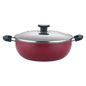 Vinod Stainless Steel Zest Non-Stick Deep Kadai with Glass Lid- 26 cm, 4.1 LTR (Induction Friendly) price in India.