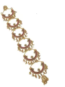 KGR Splash (Code No: KR285) Flower Design Ring Shape Six Layer Long Jadai Billai For Hair