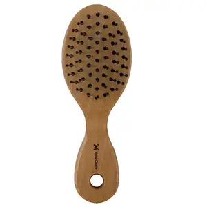 Miss Claire Wooden Hair Brush With Soft And Bristle For Smoothening, Straightening, Styling And Curling For Men And Women (Natural) (V18120F)