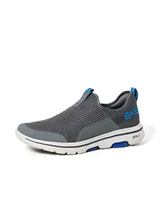 Skechers Mens GO Walk 5 - DOWNDRAFT Charcoal/Blue Walking Shoes -9 UK (10 US) (216015)