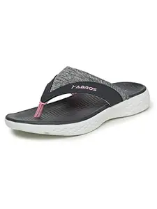 ABROS Women's AWFL7062 Wookee Slipper -Grey/Pink-4UK