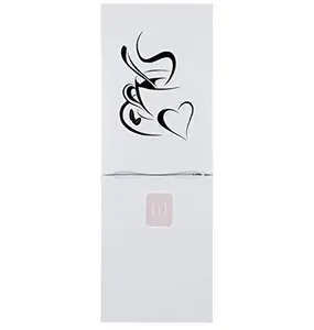 ISEE 360® Refrigerator Or Fridge Sticker Love for Kitchens Hotel Restaurant Home Canteen Hotel Shops Vinyl Decal Black L X H 23.00 x 30.00 Cm