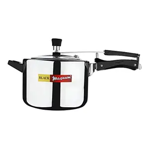Black Magnum Pro WIBPC-5 Aluminium Induction Compatible Inner Lid Pressure Cooker, 5 Litre, Silver price in India.