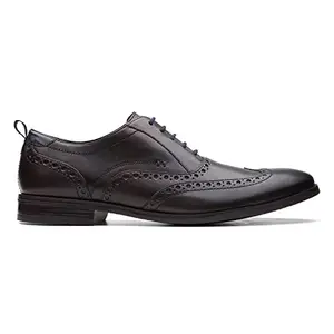 Clarks StanfordBrogue Dark Brown Lea UK-11