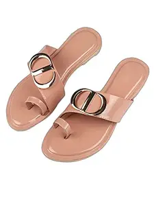 WalkTrendy Walktrendy Womens Synthetic Pink Open Toe Flats - 4 UK (Wtwf236_Pink_37)