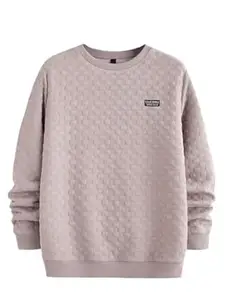 Tagas Men's Textured Zig-Zag Knit White Sweater|swetshirt for Mans|Mans Winter wear|