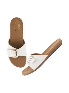 Shoetopia Slip-on White Flats For Women /EU40