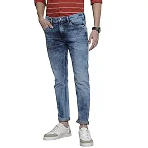 The Indian Garage Co Men Slim Fit Solid Mid-Rise Stretchable Jeans
