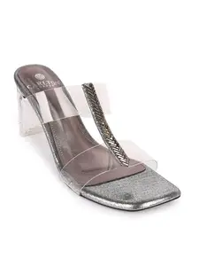 Carlton London women Fashion Sandal,Gunmetal,UK-7