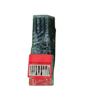 ZAUKY Multipurpose Hair Comb Set Hair brush for Hair Cutting and Styling- Set Of 10, Black