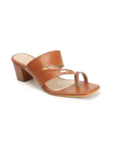 iconics Women Sandal,Tan,UK-3