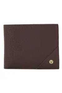 Allen Solly Men Brown Textured Leather Wallet