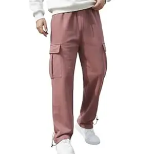 NOBERO Men's Loose Mid Rise Oversized Cargo Utility Joggers