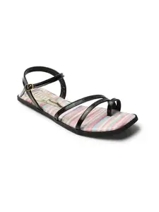 ELLE Women Sandal,Black,UK-7