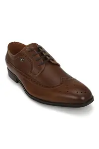 Louis Philippe Men Brown PU Derby Shoes