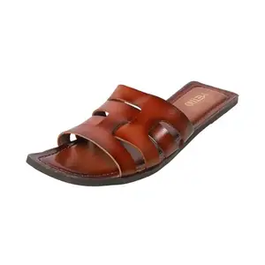 Metro Women Tan Leather Chappal UK/3 EU/36 (41-4627)