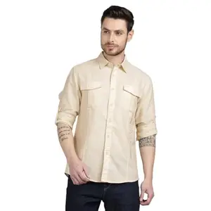 Royal Enfield Full Sleeve Linen Shirt (Size: XL)-SHS250008-OFF White