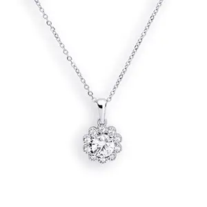 brd jewelry Pure Silver Flower Pendant With Chain I Gift For Women & Girls I Hallmark & 1-Year Of Warranty