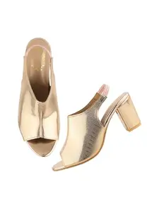 Shoetopia Women's Heel-1527 Heeled Sandal-6 Kids UK (Heel-1527-Rose-Gold)-EU39