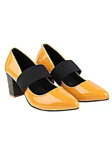 Shoetopia Womens Belly-1718 Yellow Dress Shoe - 5 UK (Belly-1718-Yellow)