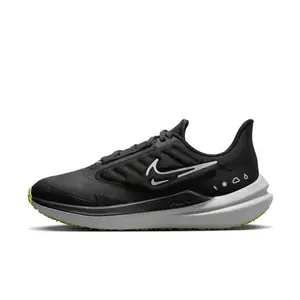 Nike WMNS AIR Winflo 9 SHIELD-DM1104-001-6.5-Black/White-DK Smoke Grey-Volt