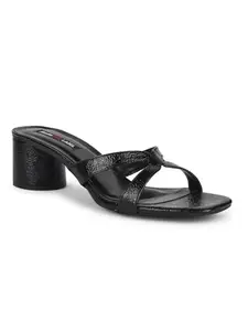 Bata Women Block Heel Sandals - Black (7Uk)