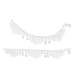 Womens Traditional Copper Payal Anklets Handmade Ethnic Foot Jewellery with Adjustable Fit Antique Finish for Wedding, Festive & Casual Wear (Design 27)