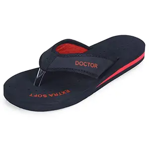 DOCTOR EXTRA SOFT Doctor Slippers for Women Orthopedic Diabetic Pregnancy Non Slip Lightweight Comfortable Flat Casual Stylish Dr Chappals and House Flip flops For Ladies and Girl’s D-22-Bk-Red-9 UK