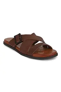 Louis Philippe Brown Sandals